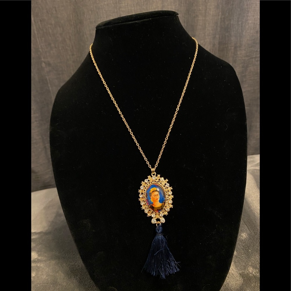 Frida Kahlo artisanal fashion necklace.